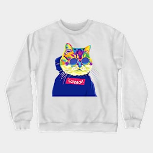 Supercat colorful Crewneck Sweatshirt